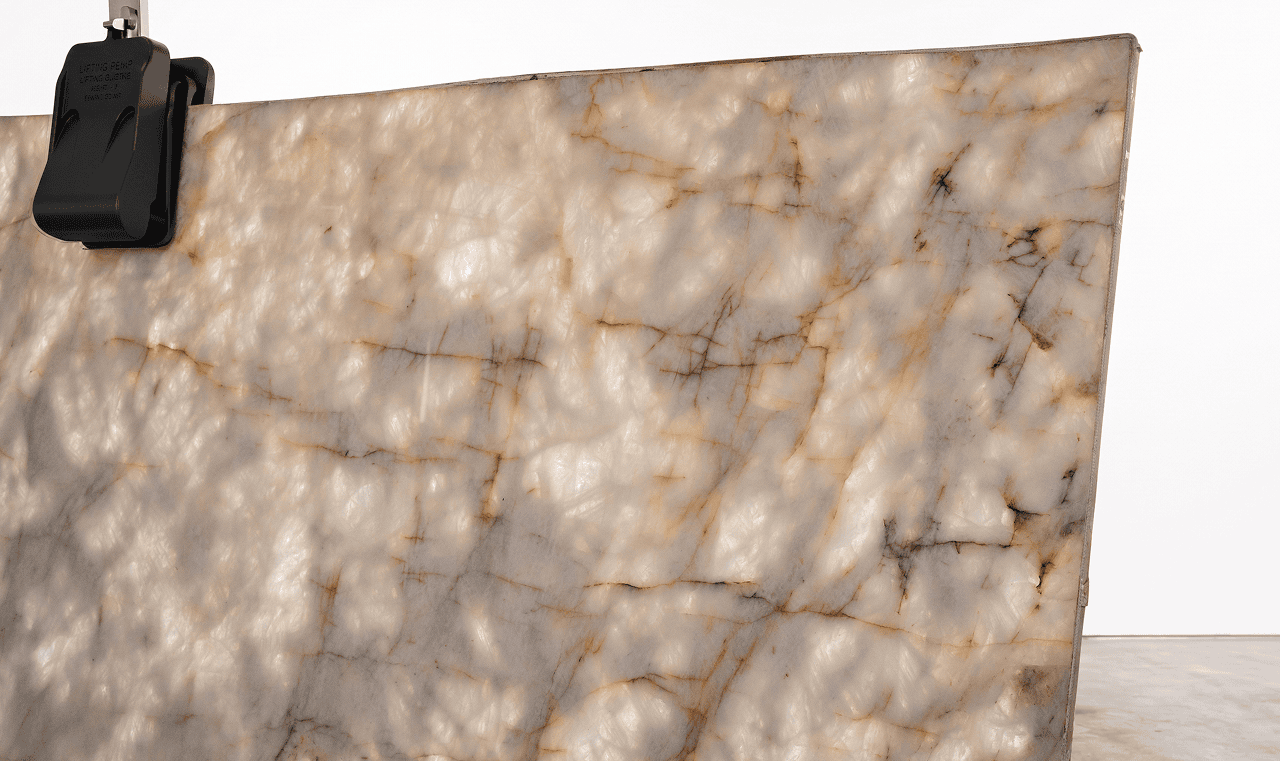 Crystallus Quartzite Translucent slab detail