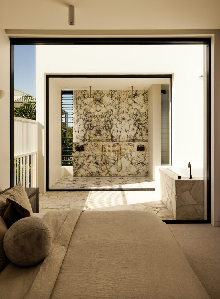 35 Yaringa Ave, Buddina – Calacatta Viola Marble, Elefanté Marble and Vein Cut Travertine interior, image 11 of 28