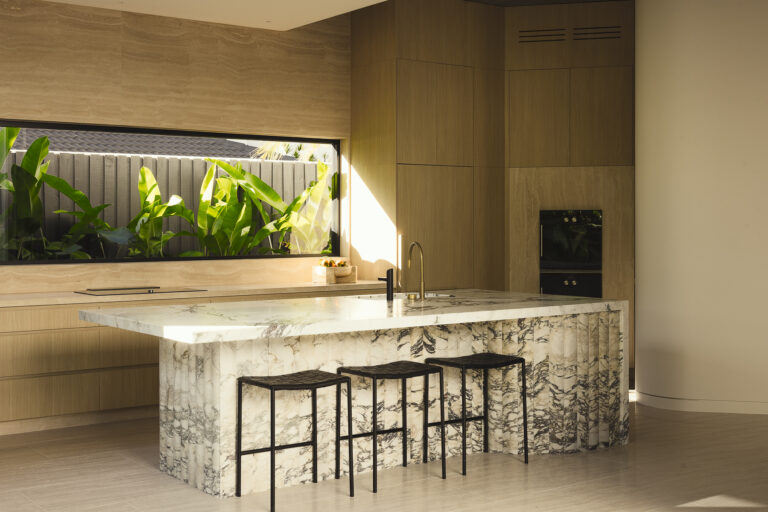35 Yaringa Ave, Buddina – Calacatta Viola Marble, Elefanté Marble and Vein Cut Travertine interior, image 15 of 28
